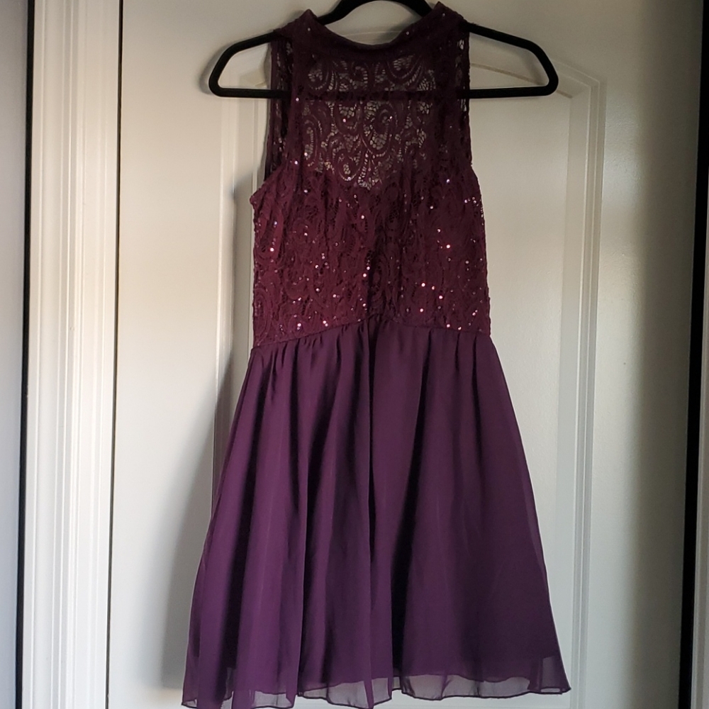 Purple mini dress